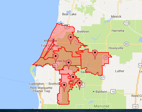 great lakes energy power outage map High Winds Power Outages Reported In Mason County Ludington great lakes energy power outage map