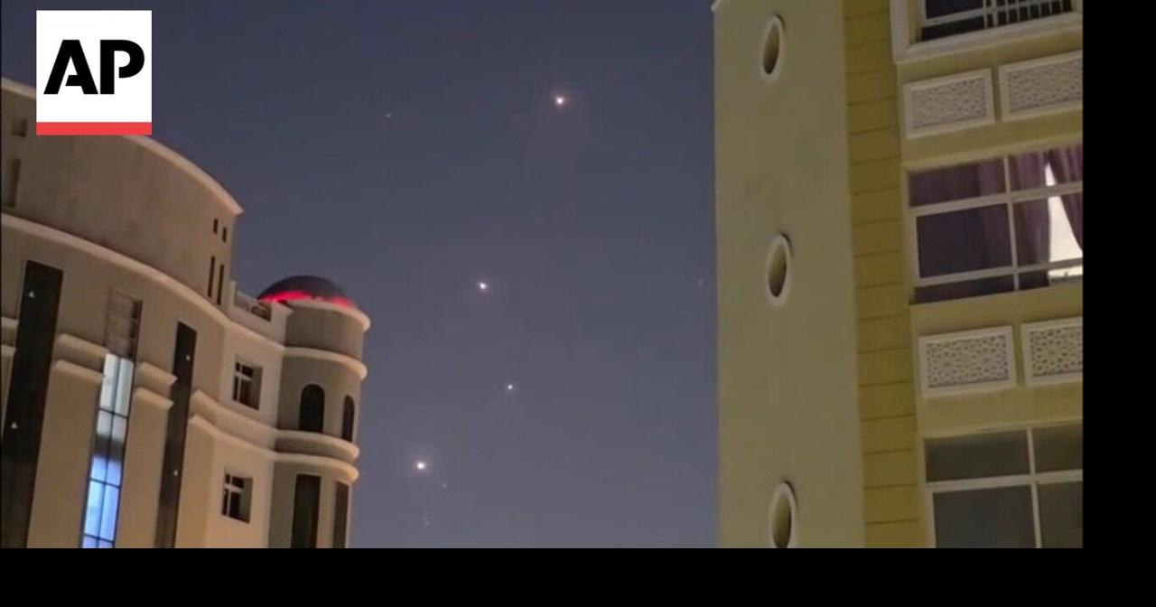 Interceptions seen above Qatar as Iran retaliates after US and Israel attack