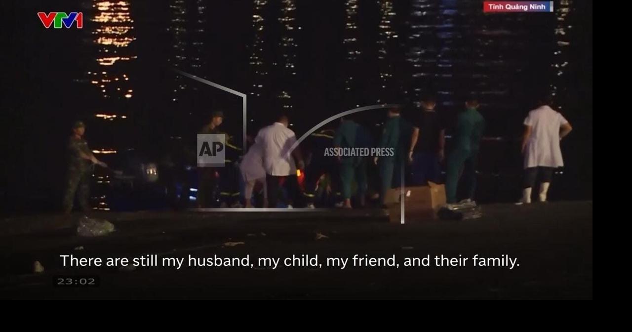 Survivor of Vietnam tourist boat capsize worries about missing husband and children