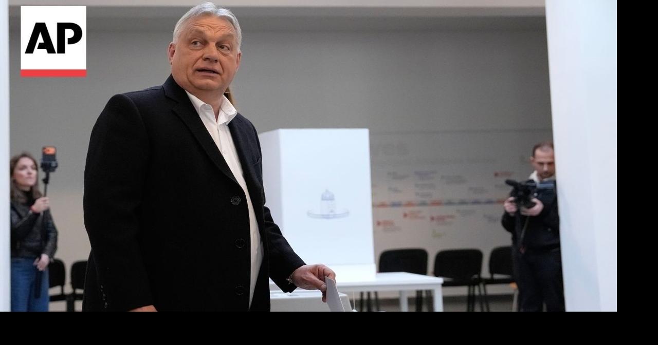Hungary Prime Minister Viktor Orbán casts vote in crucial election