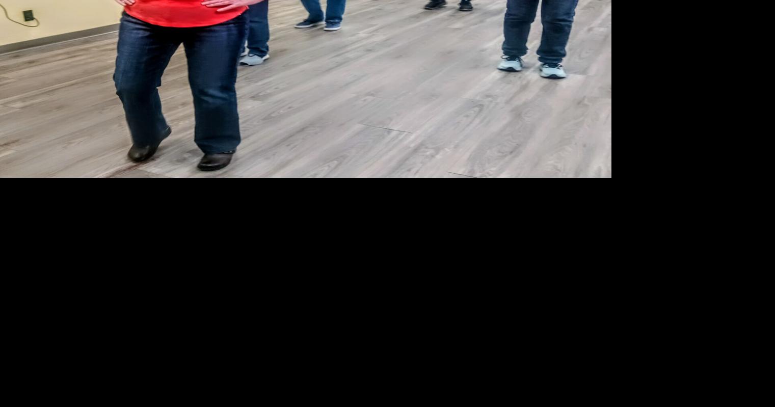 Shuffling in the fun with line dancing at Scottville Senior Center ...