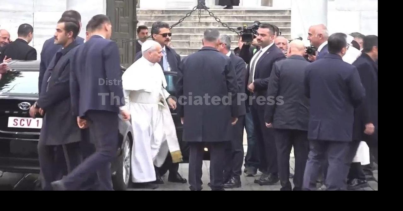 Pope Leo visits Sultan Ahmed Mosque in central Istanbul during his visit to Turkey