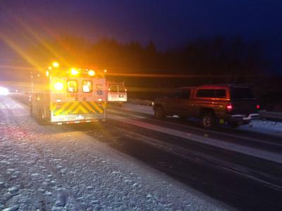 accident highway marquette pere shorelinemedia caused icy township olmstead summit conditions morning near were road