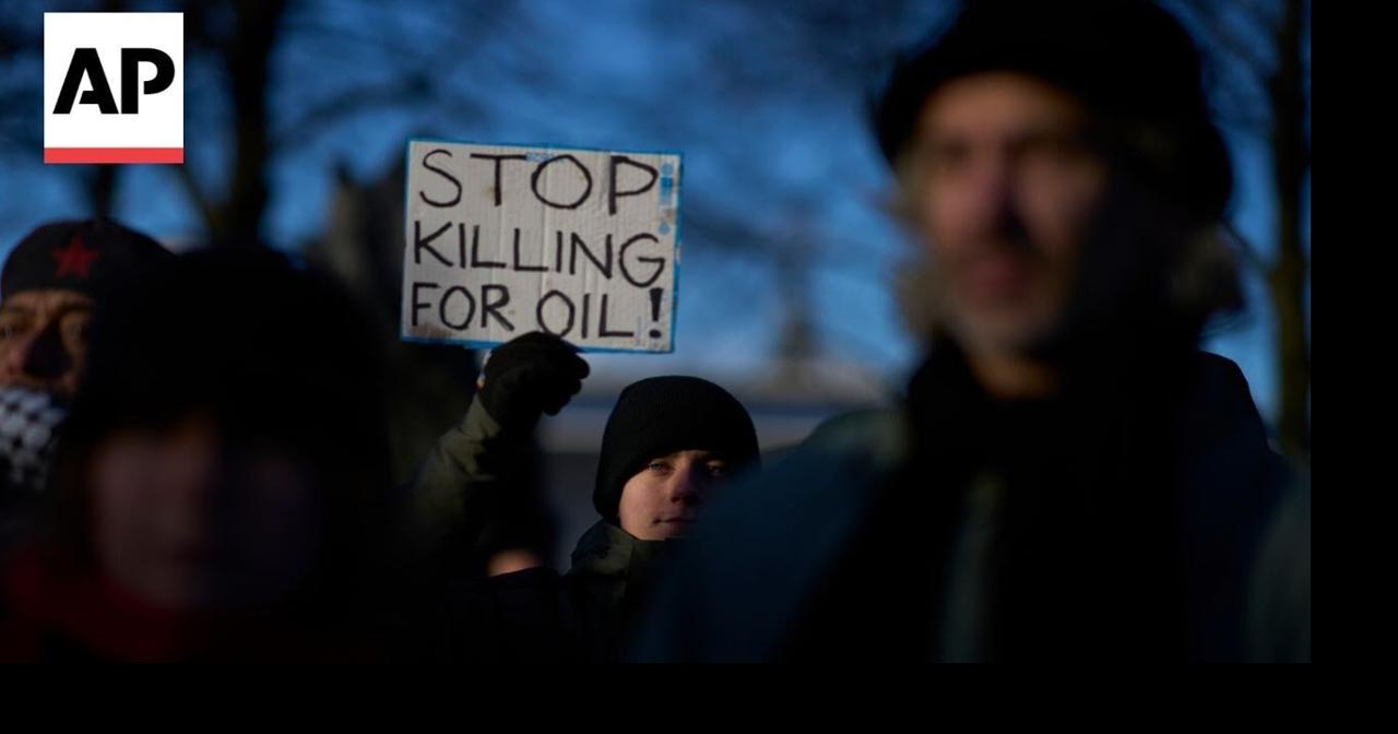 Protest in Amsterdam against US military action in Venezuela