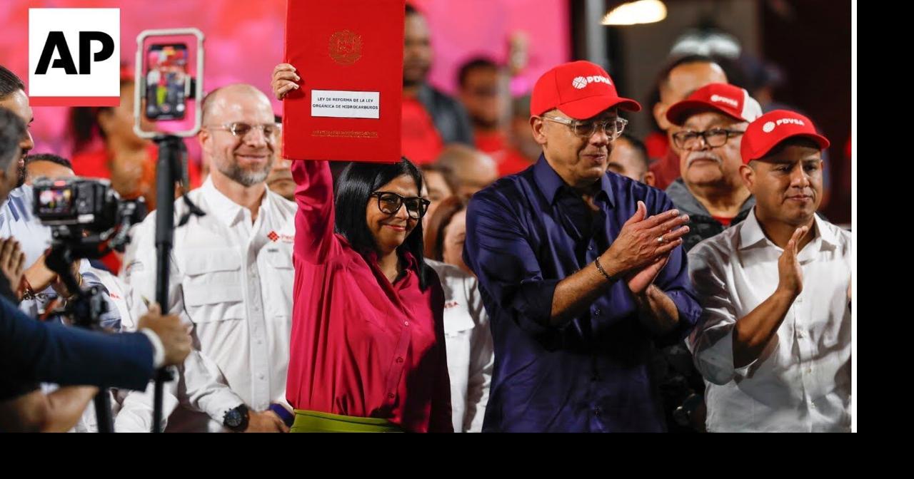 Venezuela’s acting president signs oil overhaul to lure investors