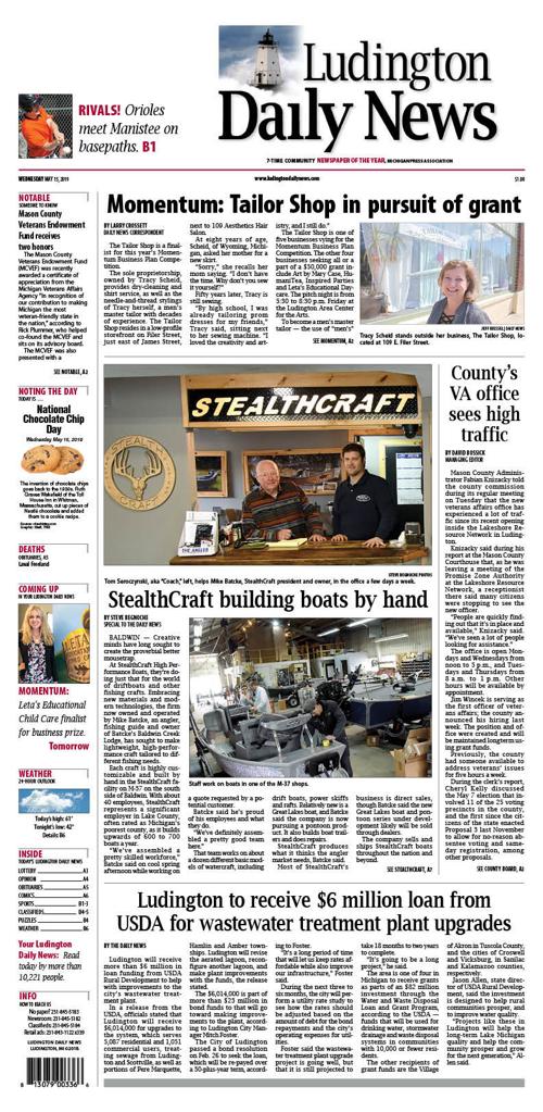 Wednesday, May 15, 2019 Ludington Daily News