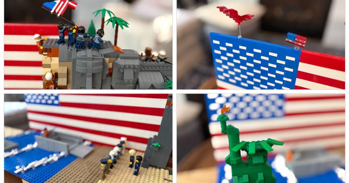 Teen builds patriotic Lego tribute to America's 250th