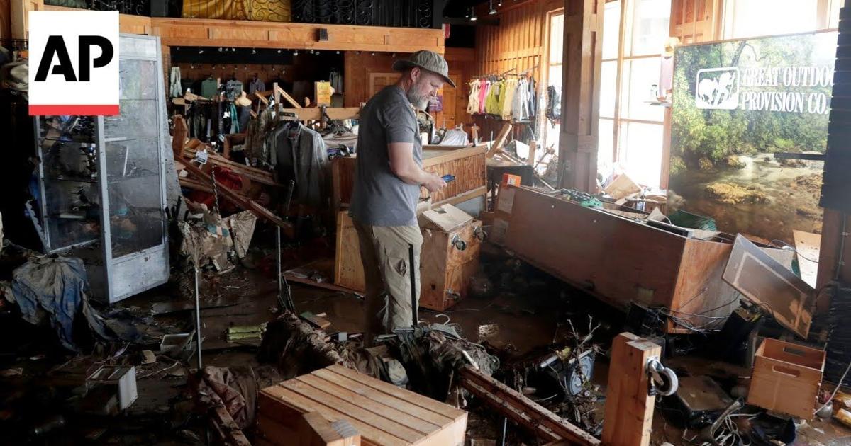 North Carolina residents react to flooding from remnants of Chantal