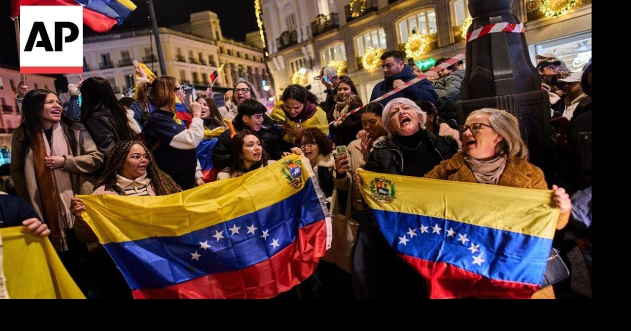 Venezuelans in Spain celebrate US capture of Maduro