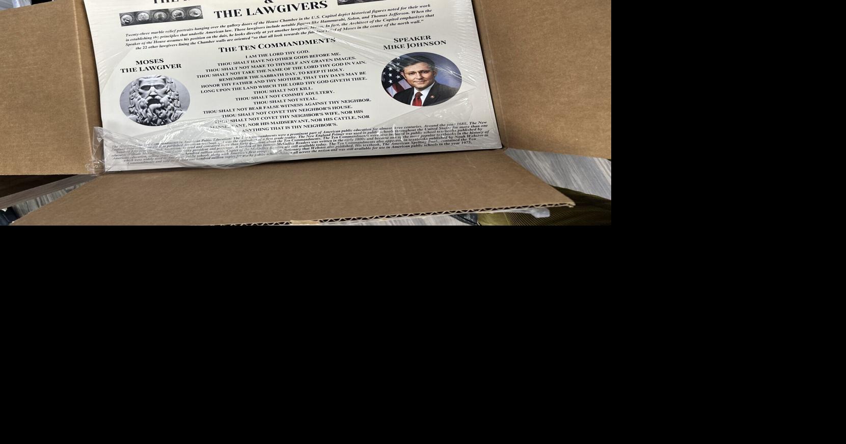 Caddo Parish classrooms have begun displaying Ten Commandments to comply with state law