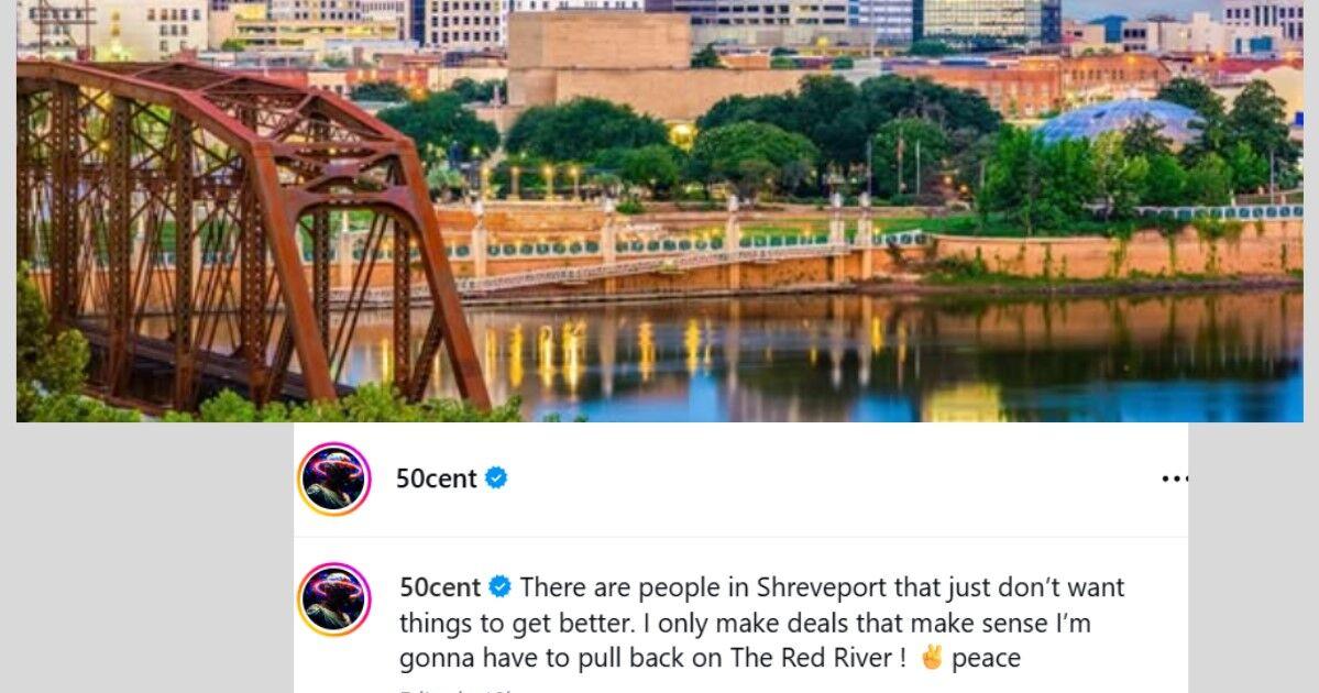 'I'm gonna have to pull back': 50 Cent's social media post rattles Shreveport