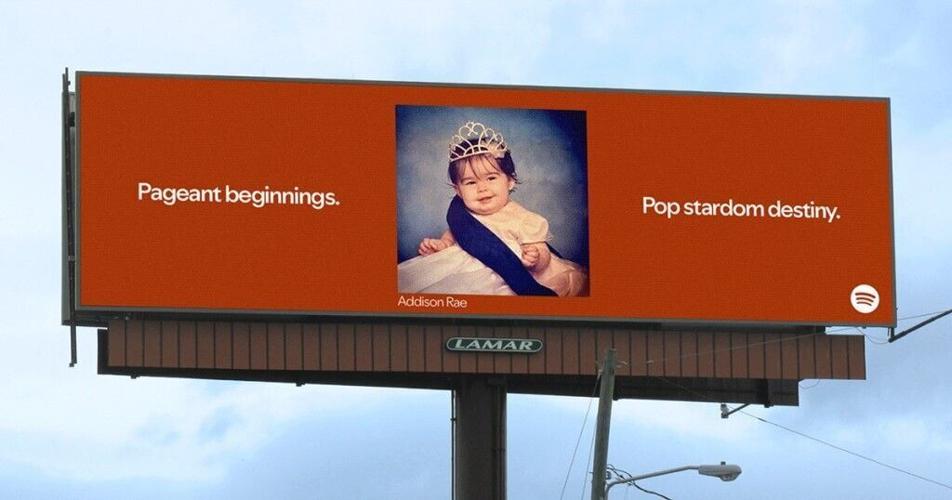 Baby photo of Addison Rae featured on Lafayette billboard | News ...