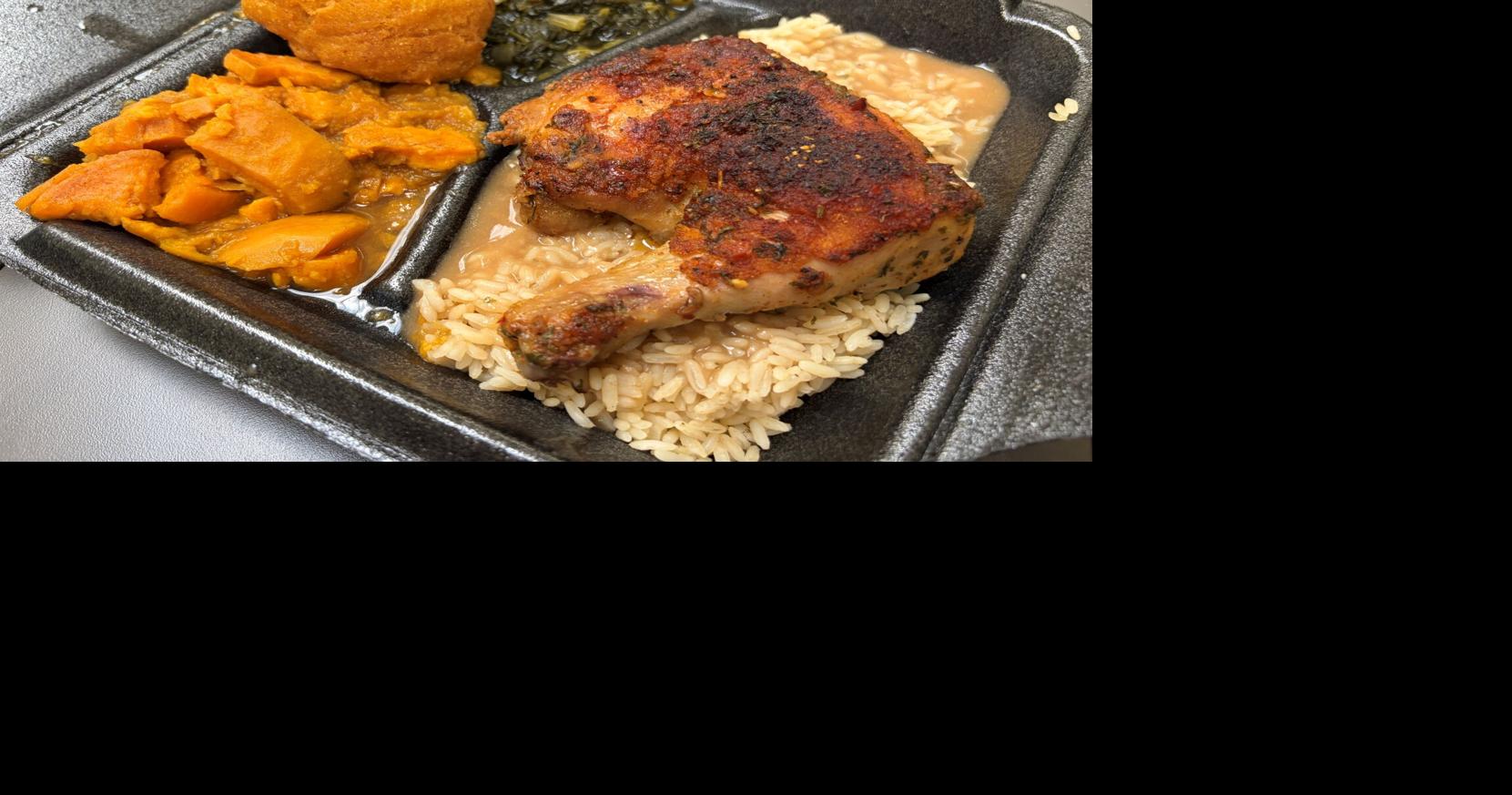Smothered favorites, southern sides, hot water cornbread at soul food restaurant in Bossier