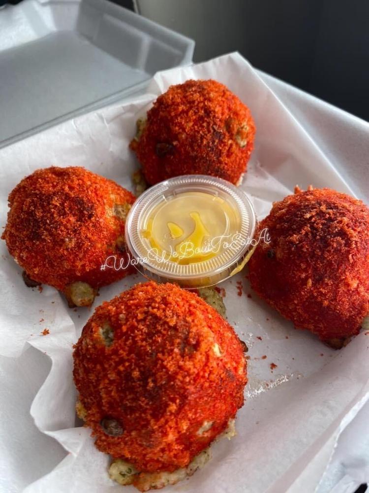 Hot Cheeto dusted boudin balls roll into Louisiana Food