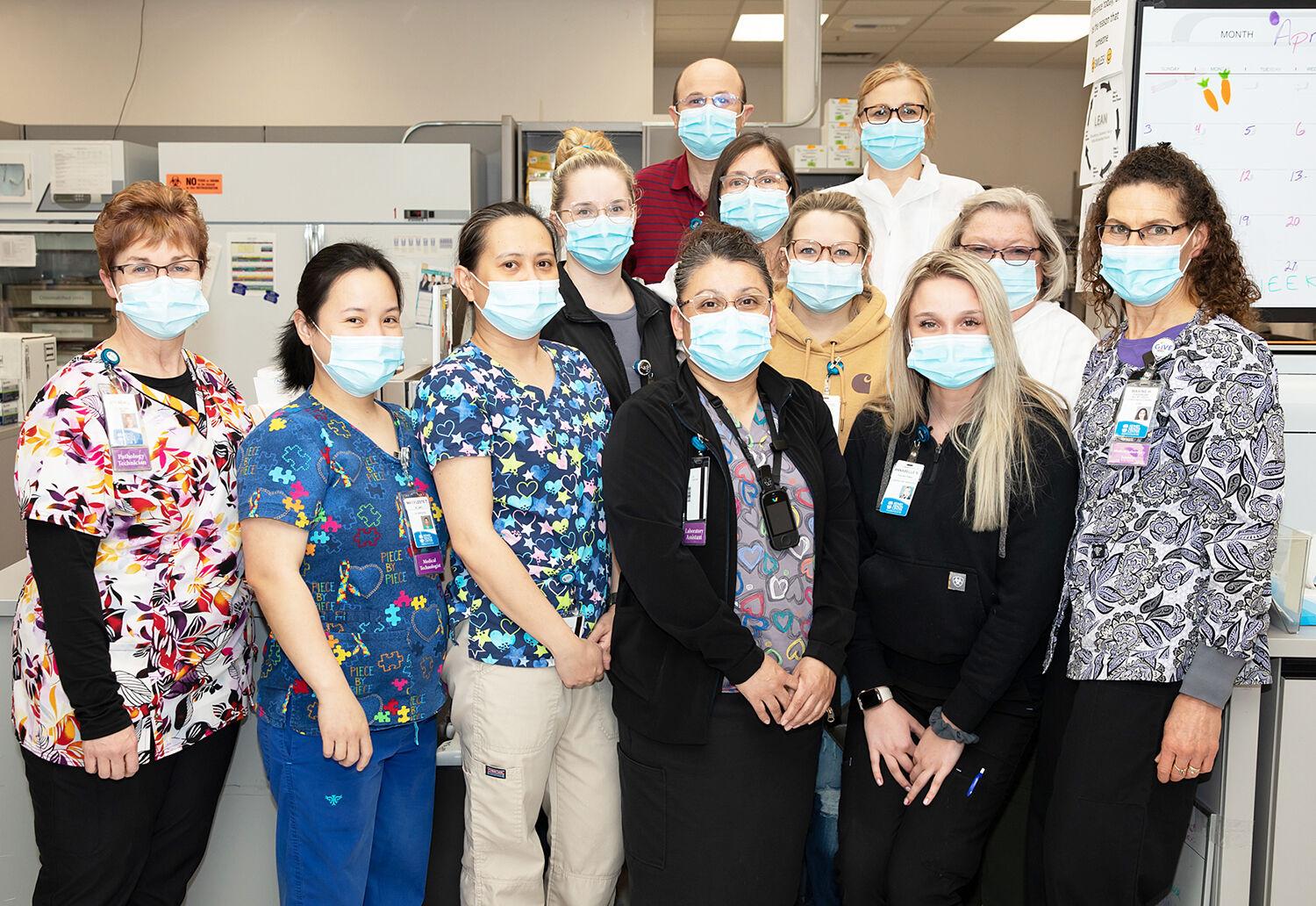 Working in the lab at Sidney Health Center Community