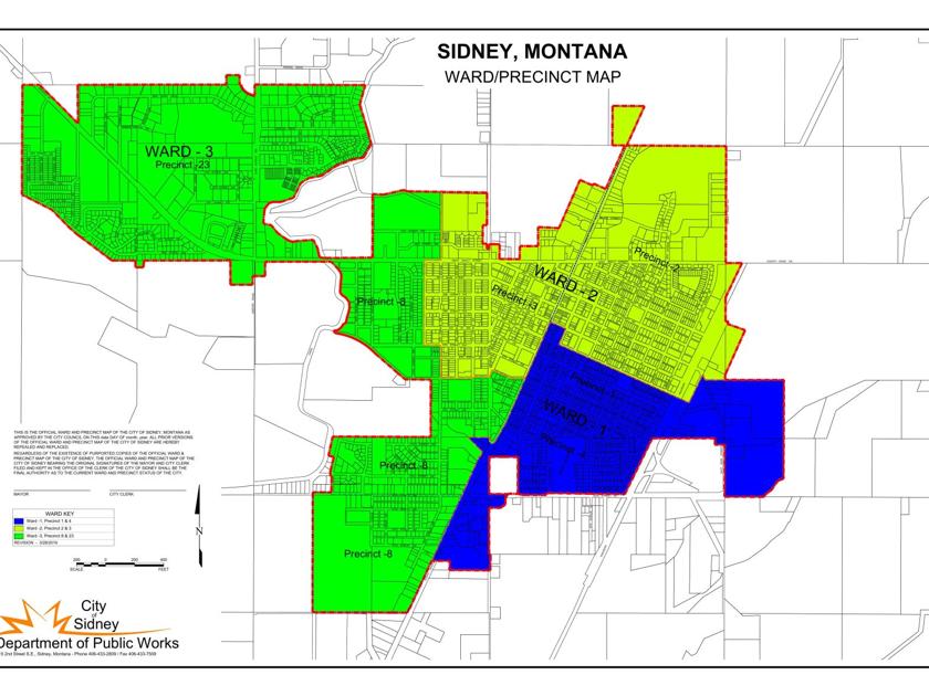 Ward Map Sidneyherald Com Montana Precinct Map 2022