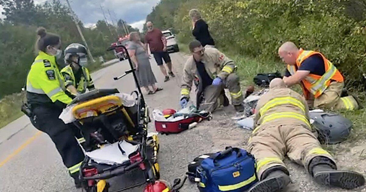 Rider airlifted to trauma centre following dirt bike crash in Tiny Township