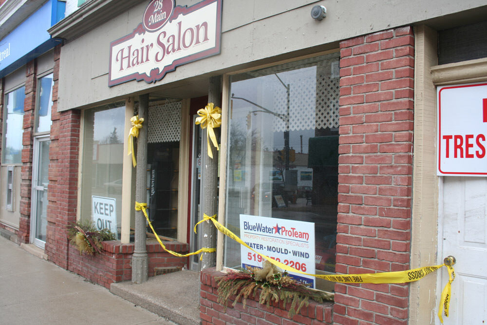 Hair salon closed by fire