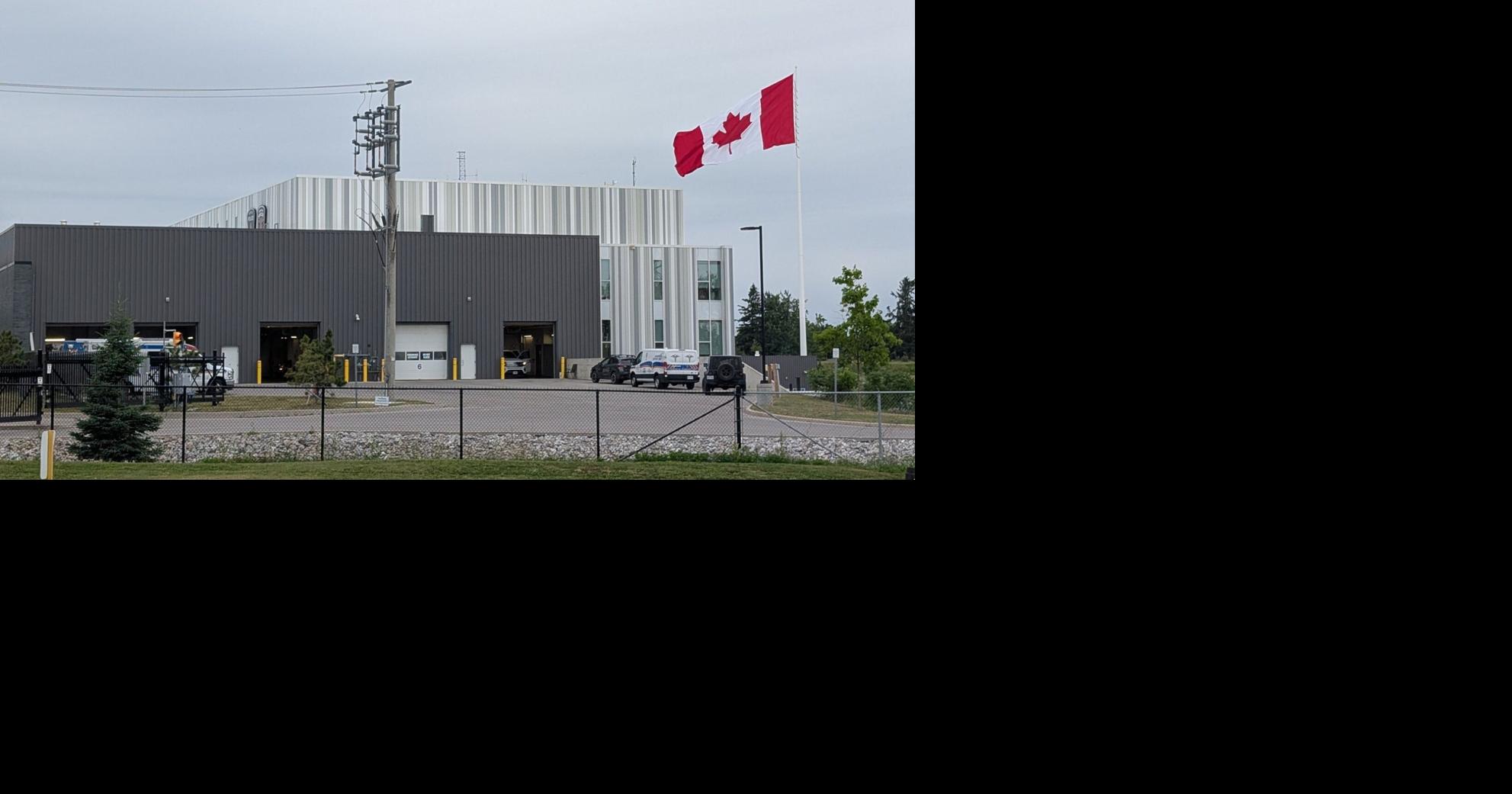 Barrie raises massive Canadian flag ahead of long weekend
