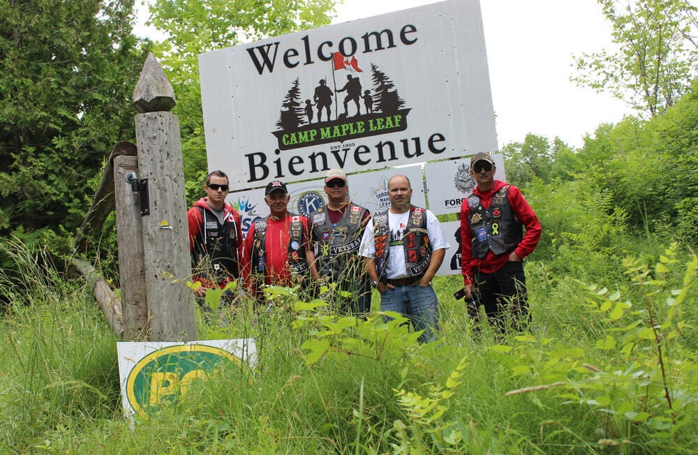 Meaford Canadian Veteran Freedom Riders visit Camp Maple Leaf