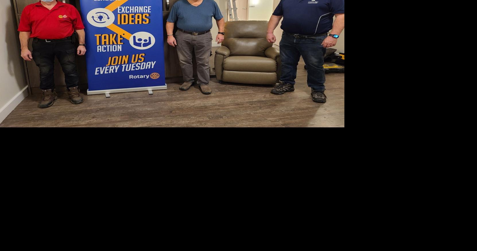 Rotary Club of Orillia Donate Murphy bed and recliners to Mariposa