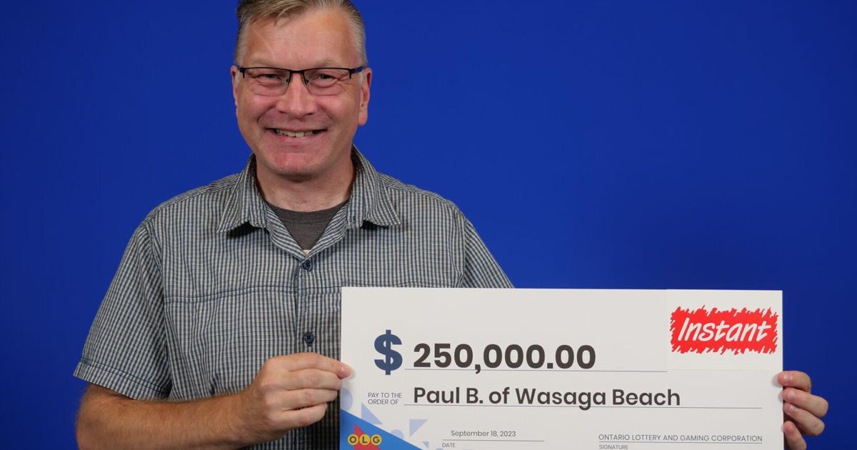 'This money is officially mine': Wasaga Beach man, 53, wins $250K on scratch ticket
