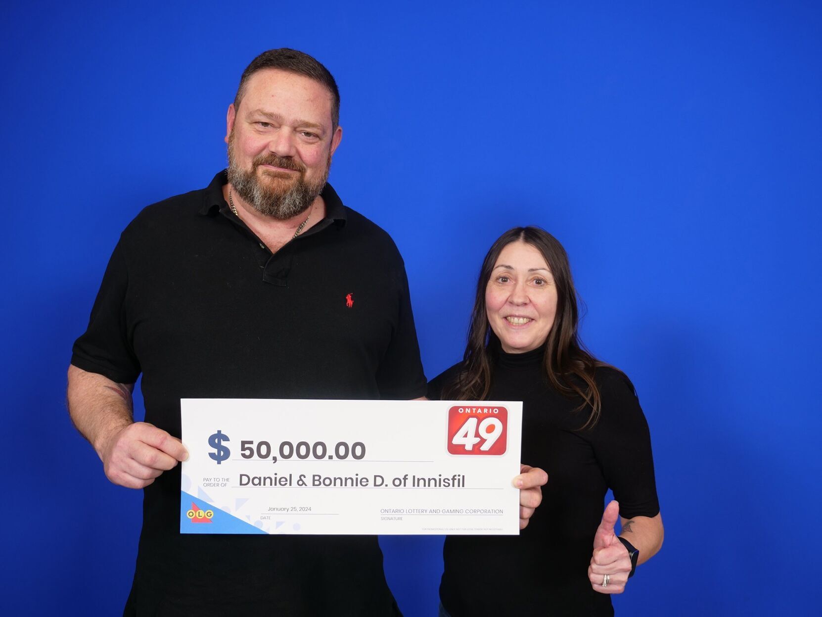 Innisfil couple wins 50K in Jan. 10 Ontario 49 lottery draw