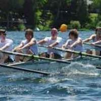 Rowing hard to the finish line