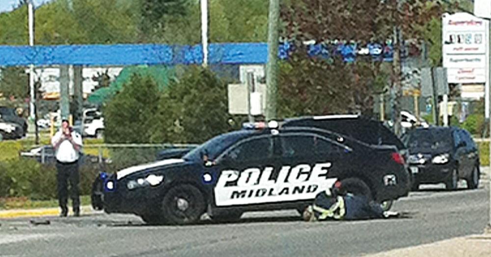 Police car involved in crash