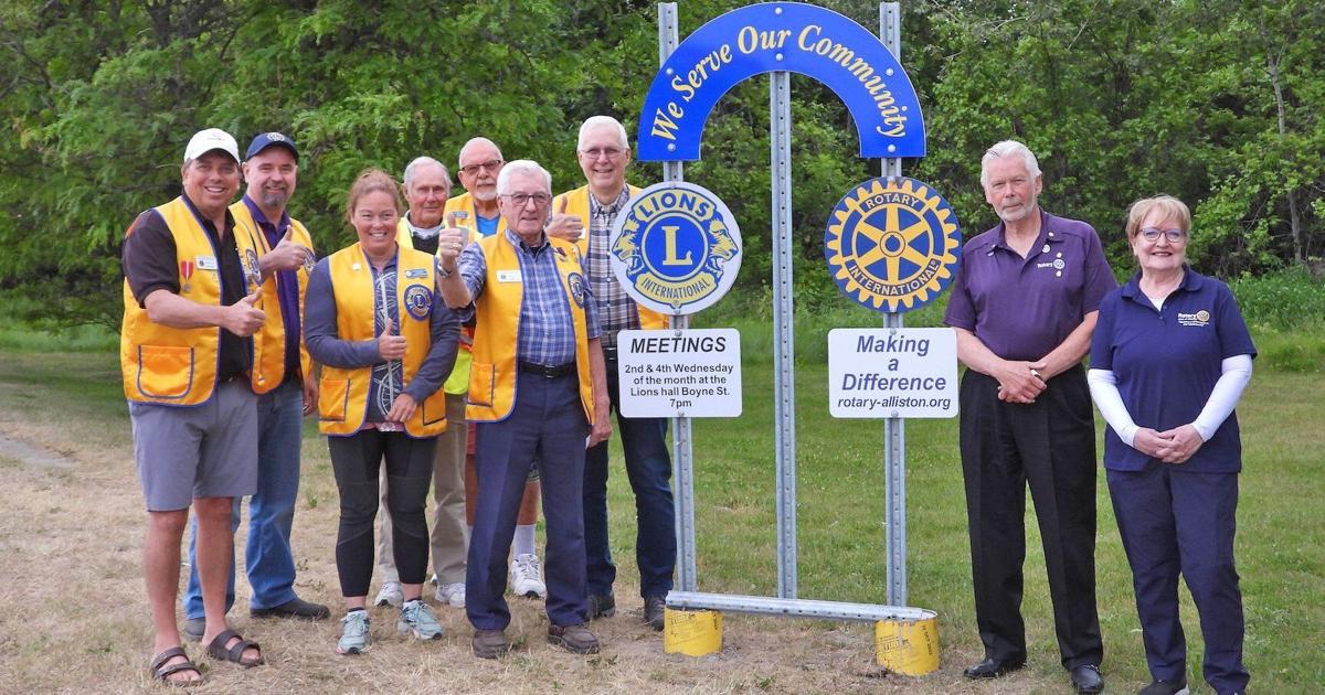 Service Club Service clubs install new signs in Alliston