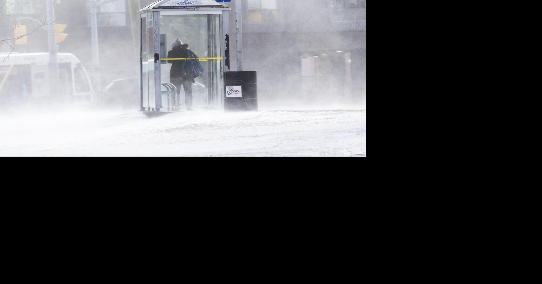 Extreme col, blowing snow and snow squalls expected today