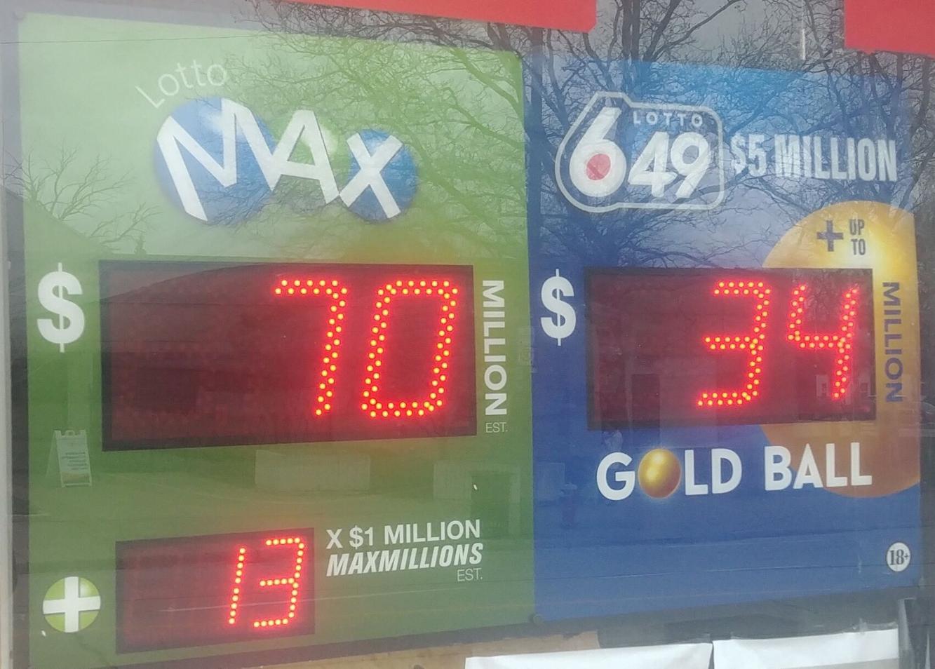 Over 100M still available between Lotto Max and Lotto 649