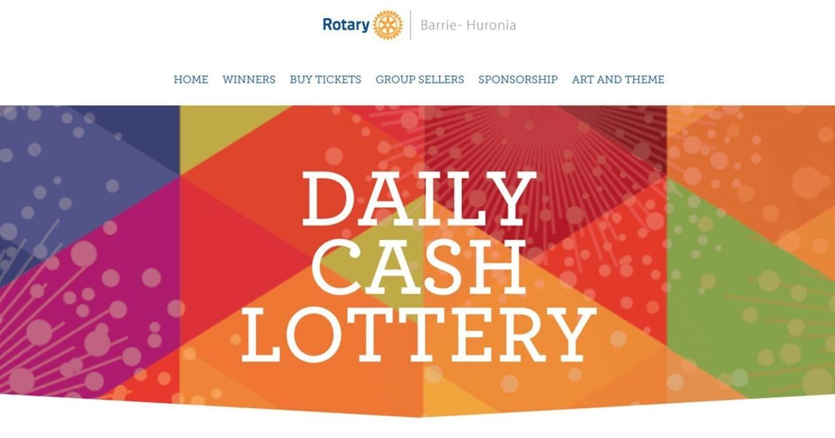 Rotary Club of BarrieHuronia lottery, calendar fundraiser back