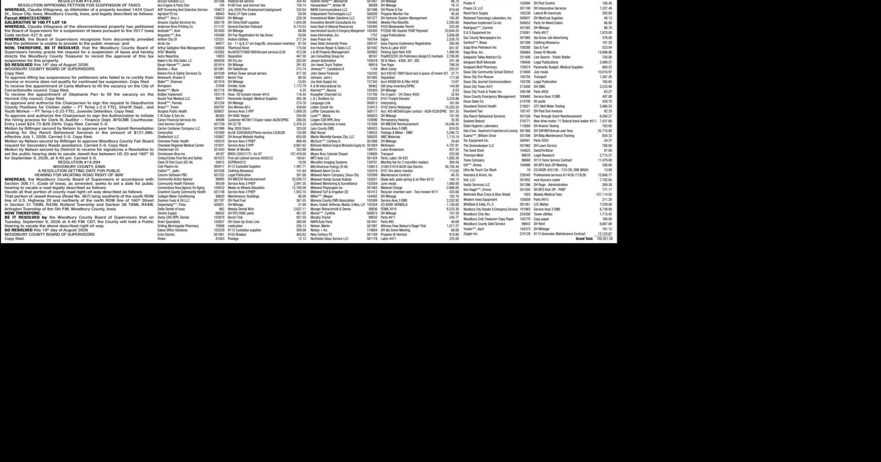 Woodbury County Board of Supervisors/legals - Ad from 2026-09-01