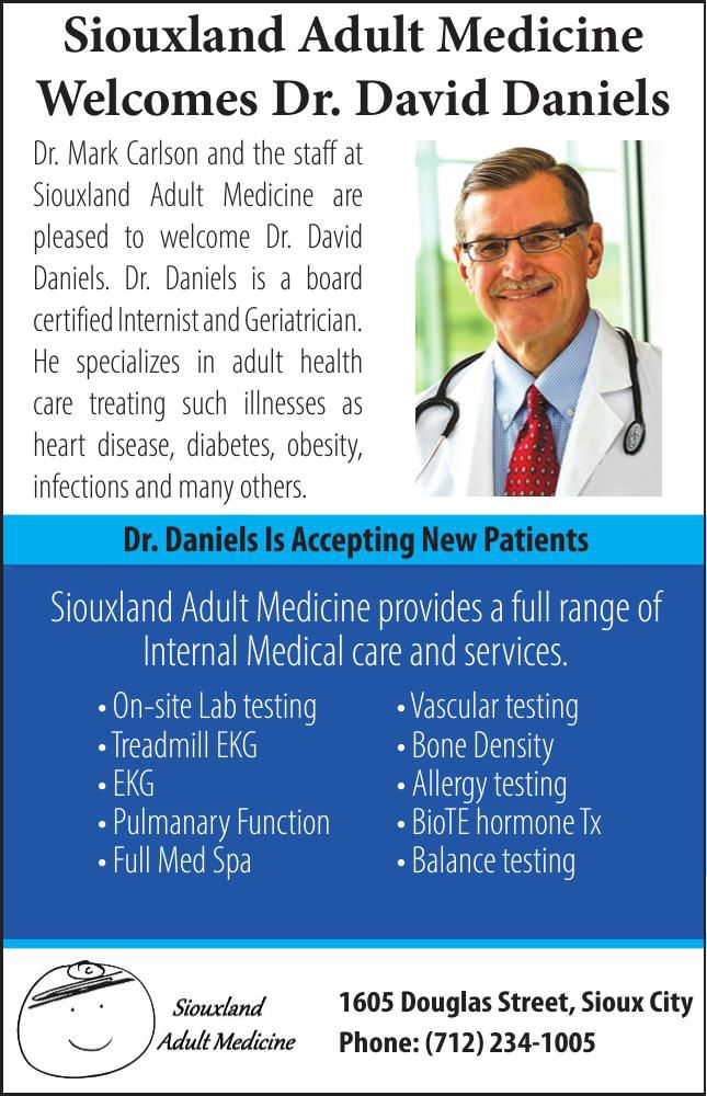 Siouxland Adult Medicine Welcomes Dr. David Daniels