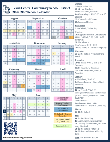 School Board Approves Updated 2026–2027 Academic Calendar