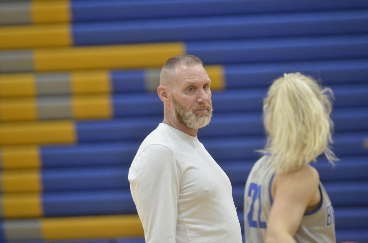 Briar Cliff coach Mike Power at 2019 women's basketball media day