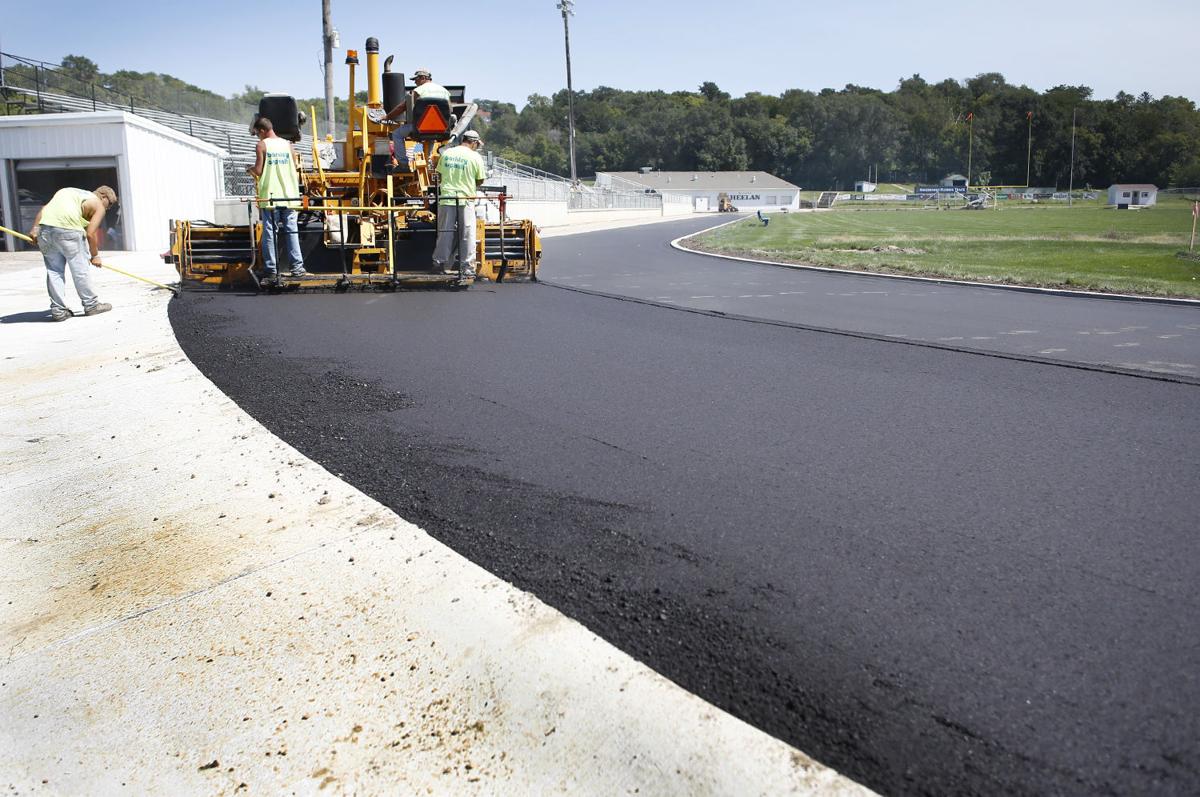 Track at Memorial Field is progressing | Bishop Heelan ...