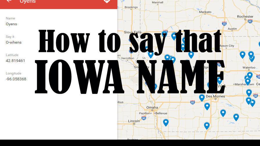 Map How to say that Iowa name Iowa news