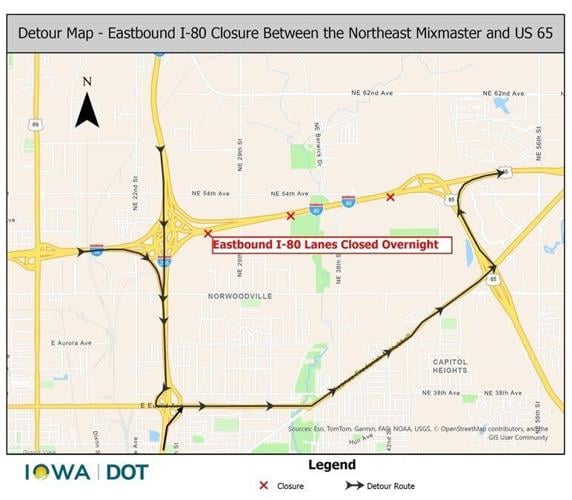 Overnight Closure of Eastbound I-80 scheduled for August 16