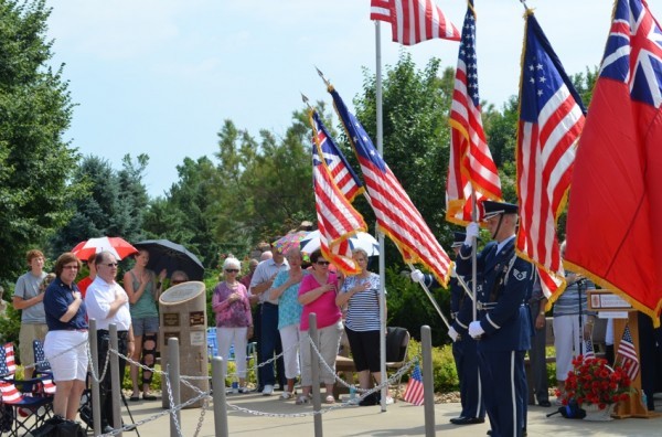 Dedication ceremony honors new veterans memorial monument in Sioux City