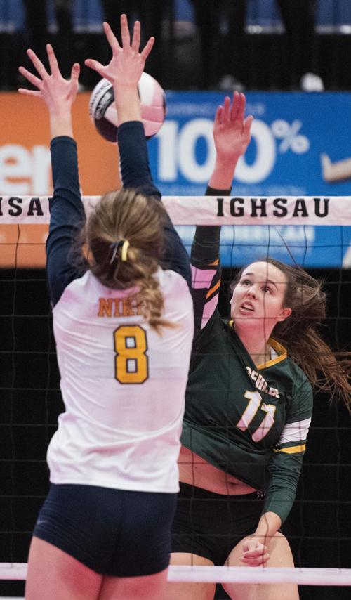 Gehlen Catholic vs Burlington Notre Dame state volleyball