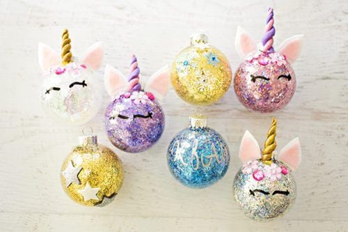 these diy glitter unicorn ornaments are the cutest thing to put on these diy glitter unicorn ornaments are the cutest thing to put on your christmas tree this