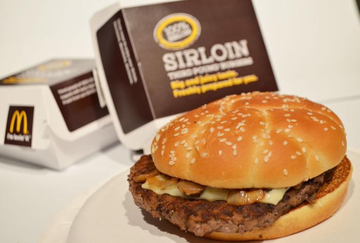 McDonald sirloin burger McMasterpiece or McMeh