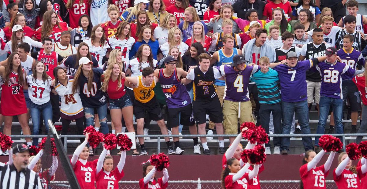 North vs West High football fans