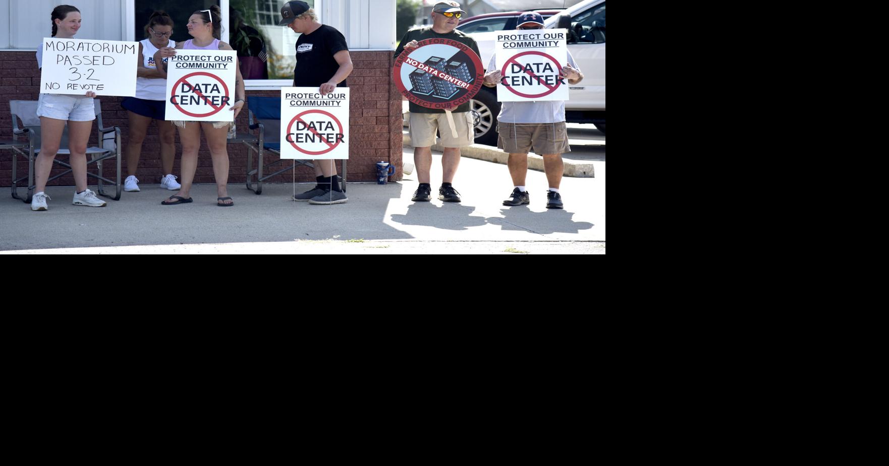 Salix residents protest data center Saturday morning