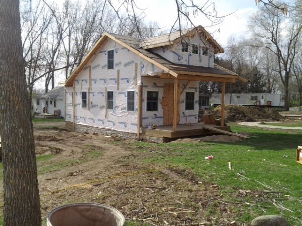 okoboji summer theatre cottage being built