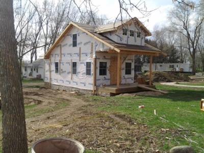 okoboji summer theatre cottage being built