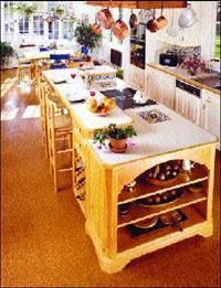 Cork tiles are natural, feel comfortable underfoot  