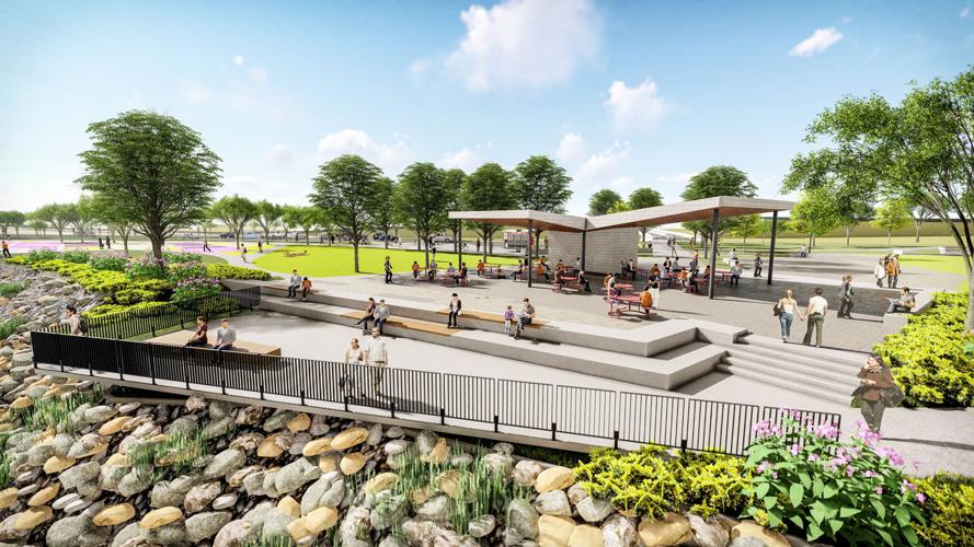 Missouri River riverfront redevelopment rendering